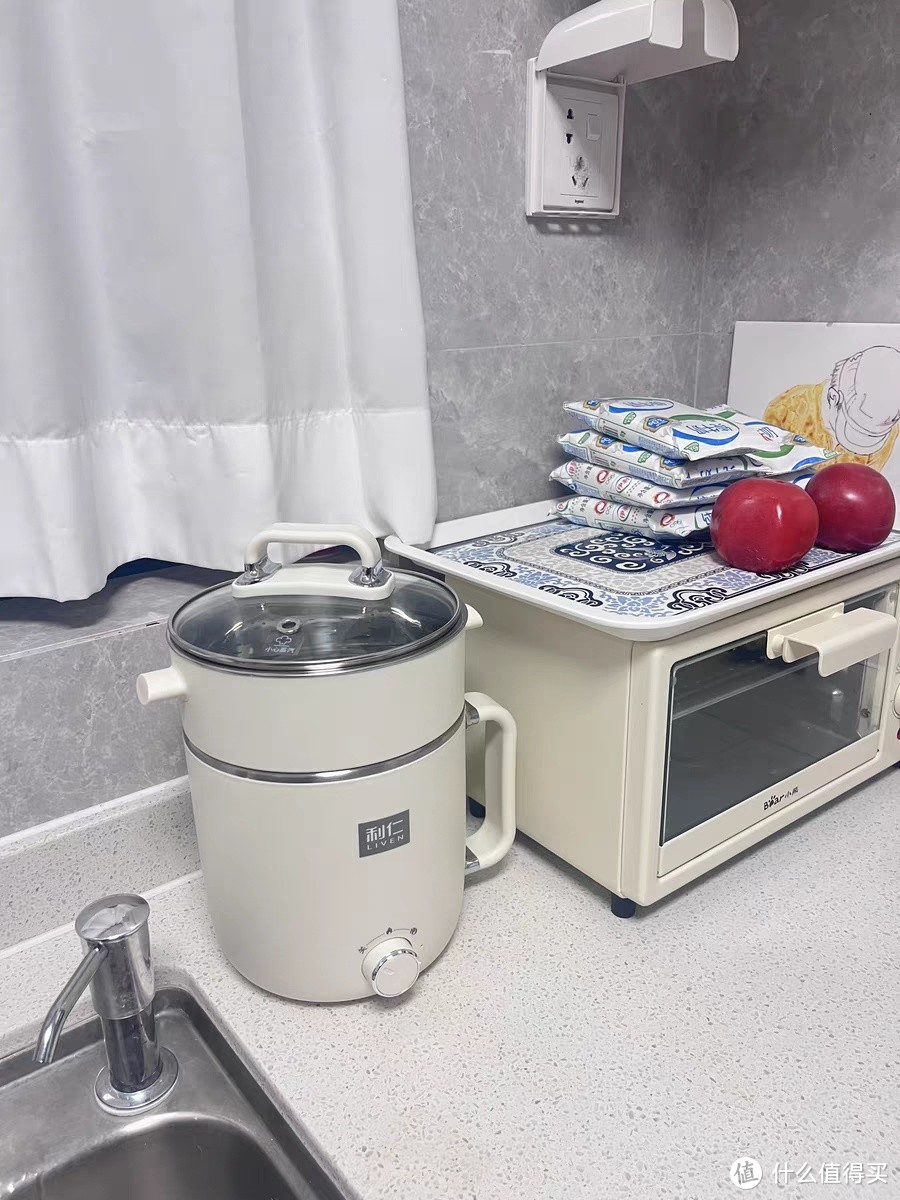 利仁电煮锅不锈钢小型电火锅多功能一体学生宿舍泡面锅家用1-2人